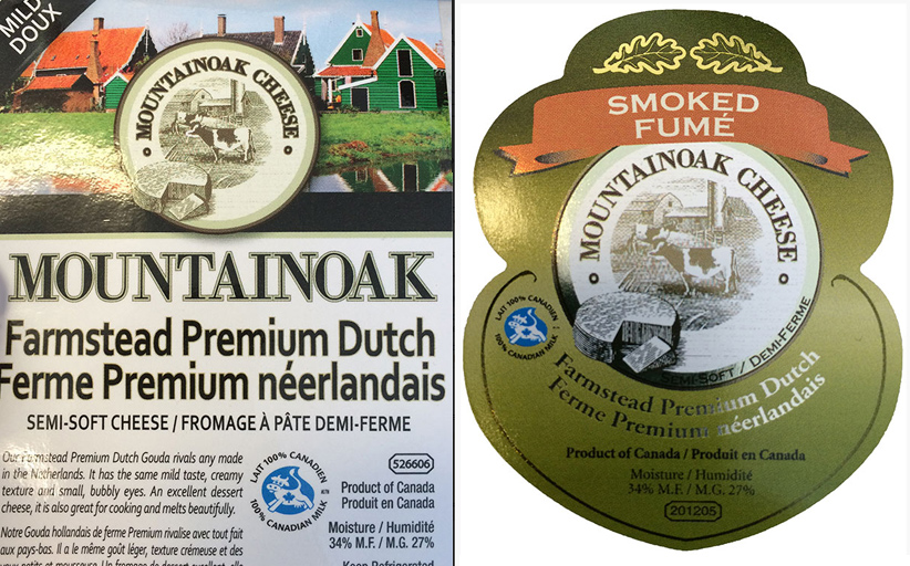 Mountainoak Cheese brand Farmstead Premium Dutch Semi-soft cheese products recalled