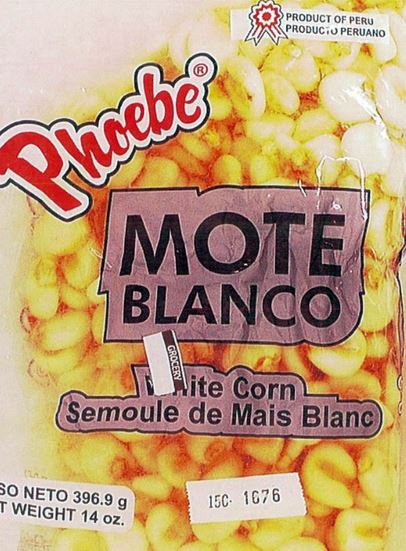 Phoebe brand Mote Blanco / White Corn products recalled