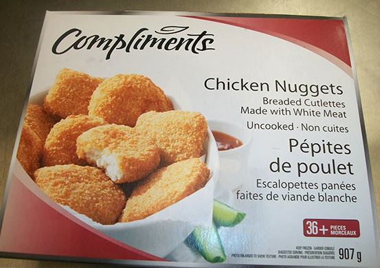 no name and Compliments brands frozen uncooked breaded chicken products recall warning