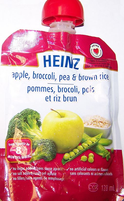 Heinz Apple broccoli, pea & brown rice, Mott’s Fruitsations Fruit Rockets – Unsweetened Strawberry recalled