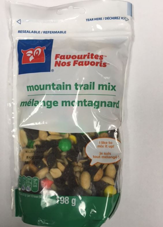 Favourites brand mountain trail mix recalled