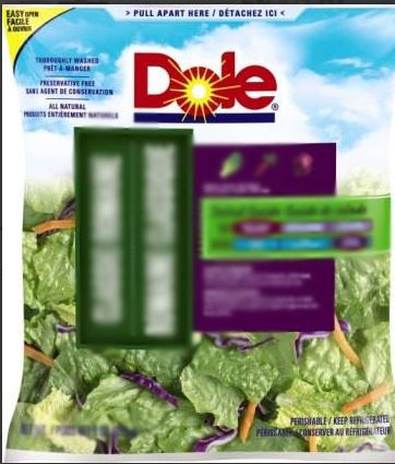 Certain Dole brand pre-packaged chopped salads, salad blends and kits and leafy greens and certain PC Organics brand leafy greens recalled