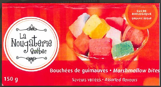 La Nougaterie Québec brand nougats and marshmallows recalled
