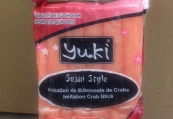 Yuki brand Sushi Style Imitation Crab Stick recalled