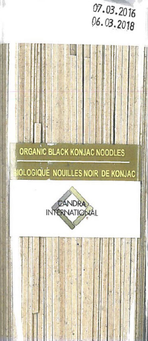 Updated recall: Candra International brand Organic Black Konjac Noodles recalled