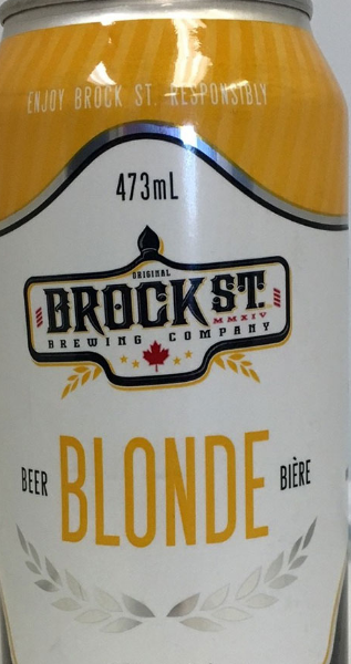 Original Brock St. Brewing Company brand Blonde Beer recalled