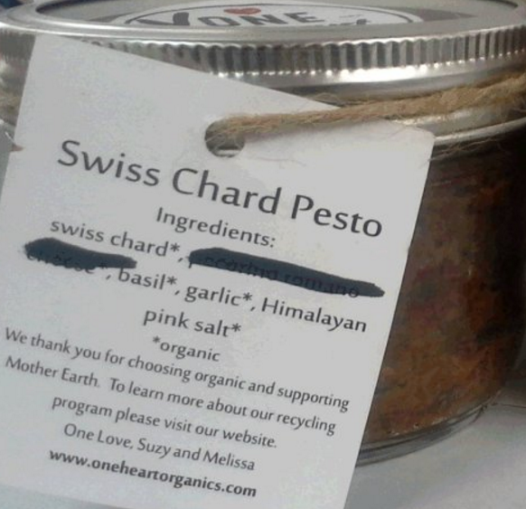 One Heart brand Swiss Chard Pesto recalled