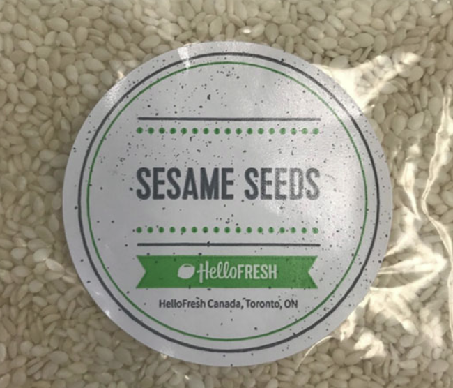 Updated Food Recall Warning - HelloFRESH brand sesame seeds recalled