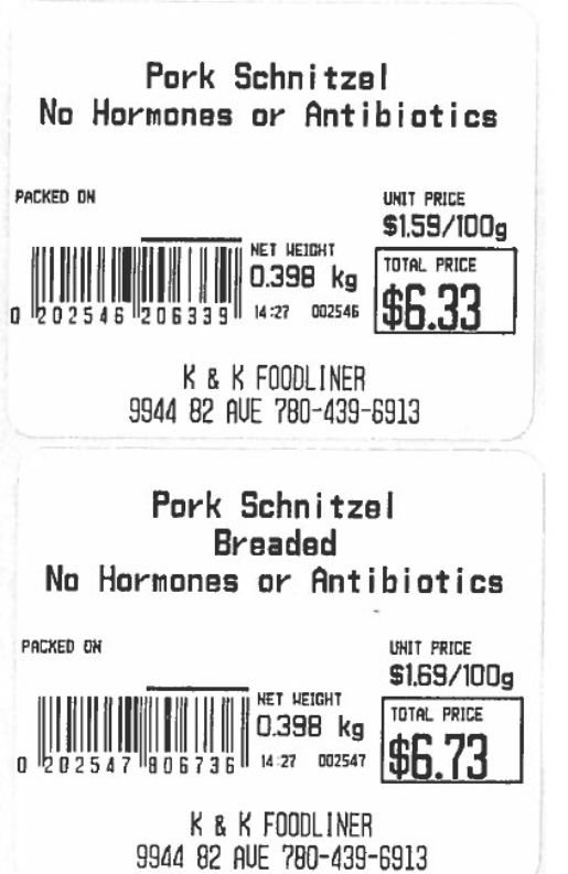 Updated Certain K&K Foodliner brand pork schnitzel products recalled