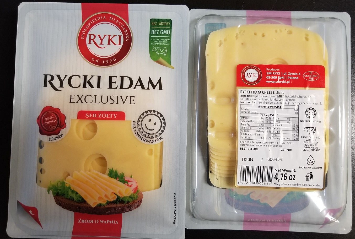 CFIA/ACIA Updated Food Recall Warning - Ryki brand Rycki Edam Cheese Slices recalled due to Listeria monocytogenes