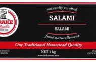Food Recall Warning - Ready-to-eat Drake Meats brand Salami (chub) recalled due to potential undercooking