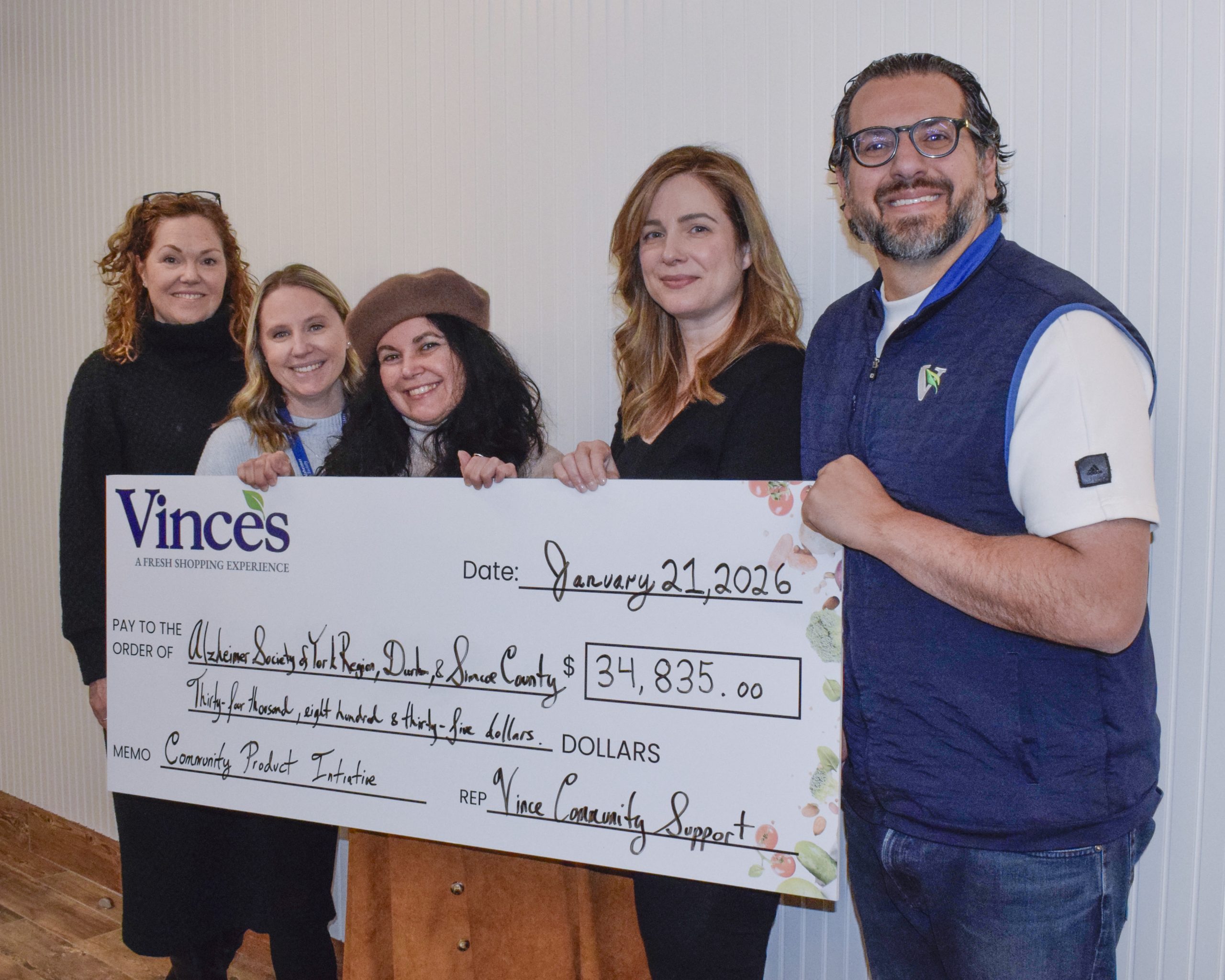 Vince’s raises over $34K to support families impacted by dementia
