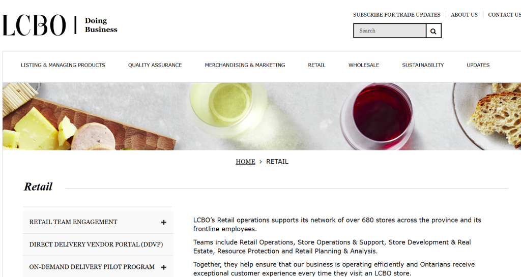 LCBO Information Hub Website Unveiled