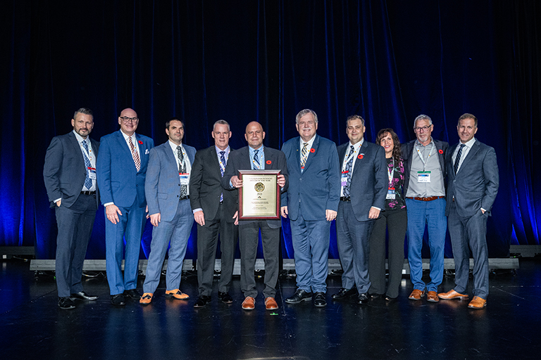 Sunwood Team, Save-On-Foods – Sunwood accepting the National Gold Award, Large Surface Category, 2024